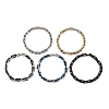 304 Stainless Steel Oval Link Chain Bracelets for Men Women BJEW-G766-06-2
