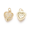 Golden Plated Brass Charms X-ZIRC-L087-038G-2