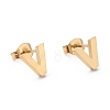 Ion Plating(IP) 304 Stainless Steel Stud Earrings STAS-Z028-A-20G-1