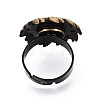 Adjustable Alloy & Iron Bezel Cup Ring Base with Rotatable Tray MAK-T012-01AB-3
