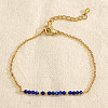 Natural Lapis Lazuli Beads Link Bracelets AL8612-6-2