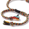 3Pcs 3 Colors Handmade Lampwork & Alloy Charm Bracelets BJEW-JB12749-5