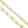 Brass Paperclip Chain Cable Chain Bracelet Slider Making AJEW-JB01523-3