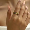 Stainless Steel Vintage Fashion Enamel Open Cuff Rings Lady Date Vacation Gift PZ5386-1-2