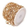 Handmade Brass Pave Clear Cubic Zirconia Oval Link Chains CHC-G027-02G-2