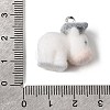 Flocking Opaque Resin Pendants RESI-G123-01A-3