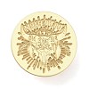 Halloween Theme Golden Tone Brass Wax Seal Stamp Head AJEW-O001-14G-2