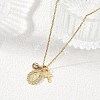Brass Micro Pave Clear Cubic Zirconia Virgin & 304 Stainless Steel Religion Cross Pendant Necklaces for Men Women NJEW-JN06102-1
