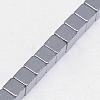 Electroplate Non-magnetic Synthetic Hematite Beads Strands G-J170A-4x4mm-M-4