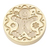 Christmas Series Wax Seal Brass Stamp Head LS-AJEW-M037-01G-21-2