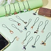 20Pcs Alloy Enamel Dog Pendants Mobile Straps HJEW-FG00040-4