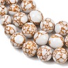 Synthetic Gold Line Turquoise Graduated Beads Strands GG-CBA2AE1-A03-A-3
