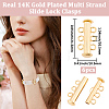 6Pcs Brass Slide Lock Clasps KK-BBC0027-58B-2