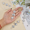 4Pcs Silver Plated Brass Rhinestone Connector Charms RB-CA0001-05B-3