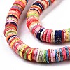 Handmade Polymer Clay Beads Strand X-CLAY-T018-04D-3