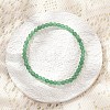 Natural Green Aventurine Beaded Stretch Bracelets BJEW-D446-A-34-4