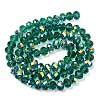 Electroplate Transparent Glass Beads Strands EGLA-A046-01C-23-3