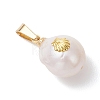 Natural Baroque Pearl Keshi Pearl Pendants PALLOY-JF04964-4