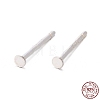 925 Sterling Silver Flat Pad  Stud Earring Findings STER-K167-045A-S-5