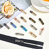 14Pcs 7 Colors Zinc Alloy Zipper Sliders with Rectangle Charms FIND-GA0008-47-4