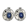 Natural Lapis Lazuli Oval Pendants G-Q165-03AS-08-1