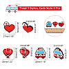 9Pcs 3 Style Hospital Theme Food Grade Eco-Friendly Silicone Beads SIL-CA0001-35-2