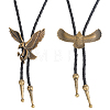2Pcs 2 Styles Alloy Eagle Pendant Bolo Tie Necklaces NJEW-HY0001-16-1