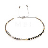 Adjustable Glass Seed Bead Braided Bead Bracelets for Women VT9382-51-1