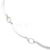 304 Stainless Steel Curved Bar Link Chain Necklaces NJEW-K249-18P-2