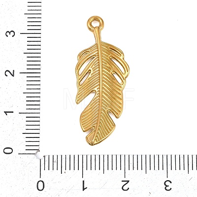 Hollow 304 Stainless Steel Pendants STAS-Z194-03G-02-1