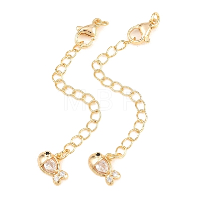 Brass Curb Chain Extender KK-P354-23G-1