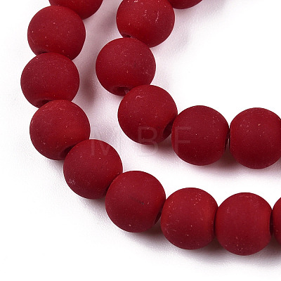 Opaque Glass Beads Strands GLAA-T032-P6mm-MD05-1