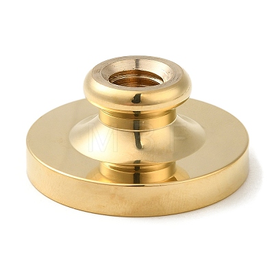 Golden Tone Round Brass Stamp Heads AJEW-H149-05G-02-1