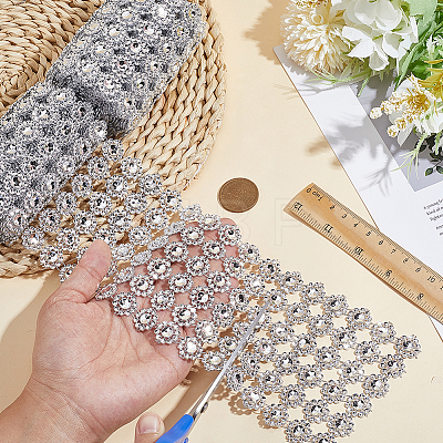 Acrylic & Rhinestone Mesh Wrap Roll DIY-WH0899-697B-1