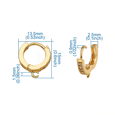 Eco-Friendly Brass Earring Hoops Findings KK-TA0007-40-1