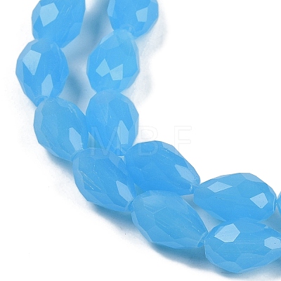 Electroplate Imitation Jade Glass Beads Strands EGLA-N013-J10mm-D05-1