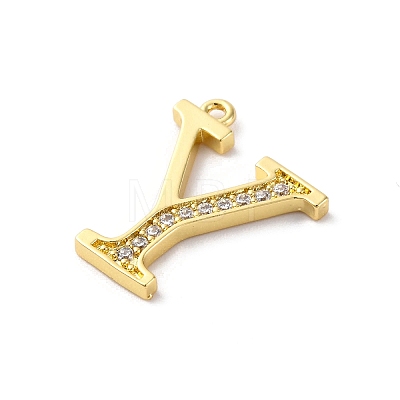 Rack Plating Brass Micro Pave Cubic Zirconia Pendant KK-H449-76G-14-1