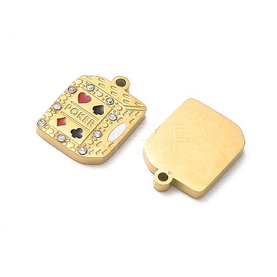 304 Stainless Steel Enamel Pendants STAS-B142-05G-1