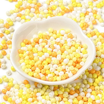 6/0 Opaque Baking Paint Glass Seed Beads SEED-M012-02A-28-1