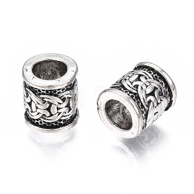 Tibetan Style Alloy European Beads X-TIBEB-N005-068-1