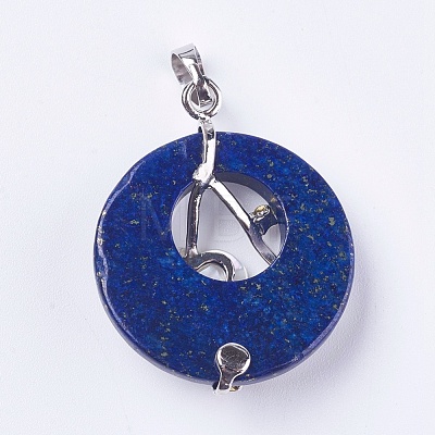 Natural Dyed Lapis Lazuli Pendants G-F546-A20-1