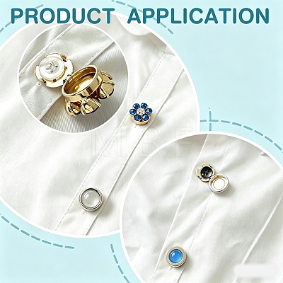20Pcs Flat Round Brass Button Covers Settings BUTT-ME0001-48B-1