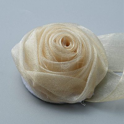 Cloth Rose Ribbon Chokers FIND-TAC0011-76A-1