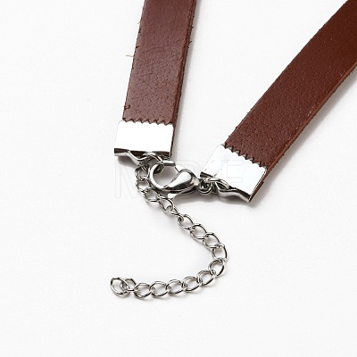 Cowhide Leather Cord Bracelet Making AJEW-JB00789-1