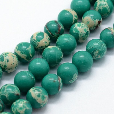 Synthetic Imperial Jasper Beads Strands G-I199-35-6mm-A-1