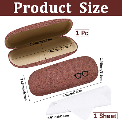 1Pc Oval Polyester Eyeglass Cases AJEW-CN0007-32A-1