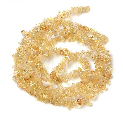 Natural Citrine Chip Beads Strands X-G-D093-A03-1