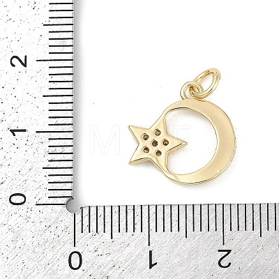 Rack Plating Brass Micro Pave Cubic Zirconia Pendants X-KK-H509-02G-01-1