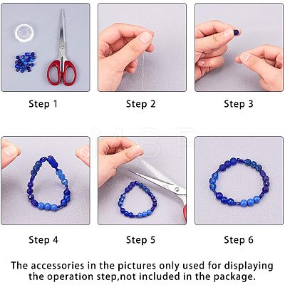   18 Style Blue Glass Beads GLAA-PH0007-08-1