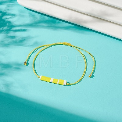 Glass Seed Link Bracelet BJEW-JB08894-01-1
